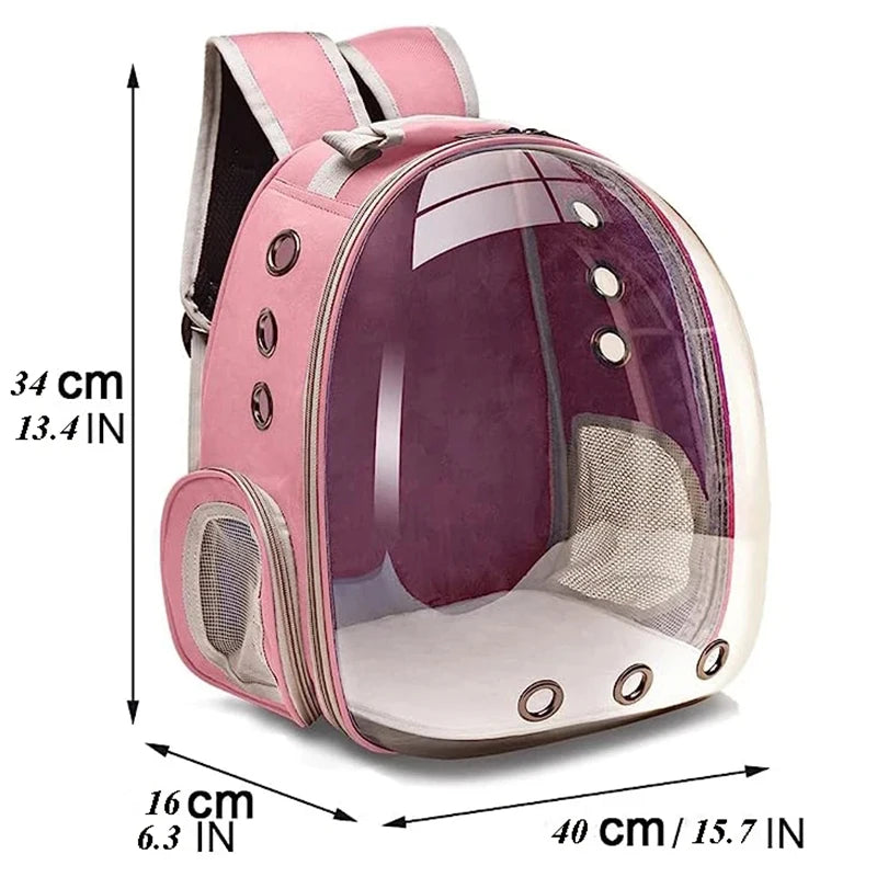 Transparent pet carrier backpack