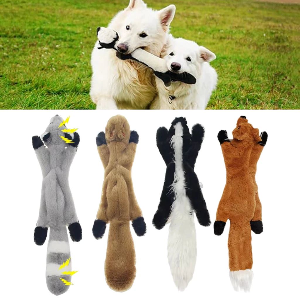 45cm Simulated Animal No-Stuffing Dog Chew Toy with Squeakers & Crinkle – Durable Plush Pet Toy
