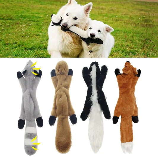 45cm Simulated Animal No-Stuffing Dog Chew Toy with Squeakers & Crinkle – Durable Plush Pet Toy