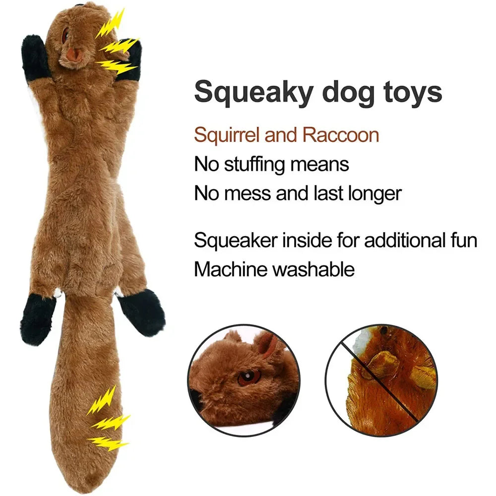 45cm Simulated Animal No-Stuffing Dog Chew Toy with Squeakers & Crinkle – Durable Plush Pet Toy