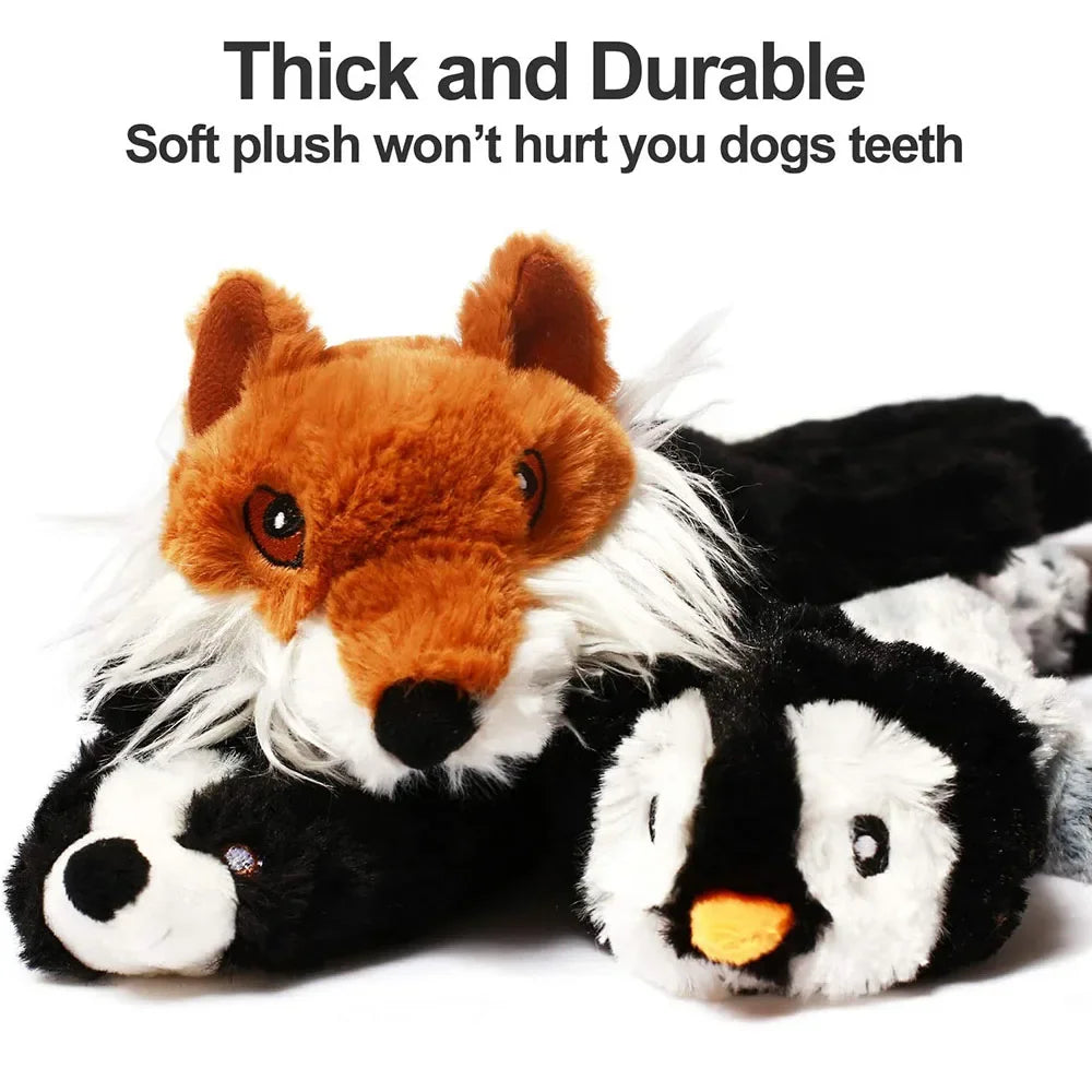 45cm Simulated Animal No-Stuffing Dog Chew Toy with Squeakers & Crinkle – Durable Plush Pet Toy
